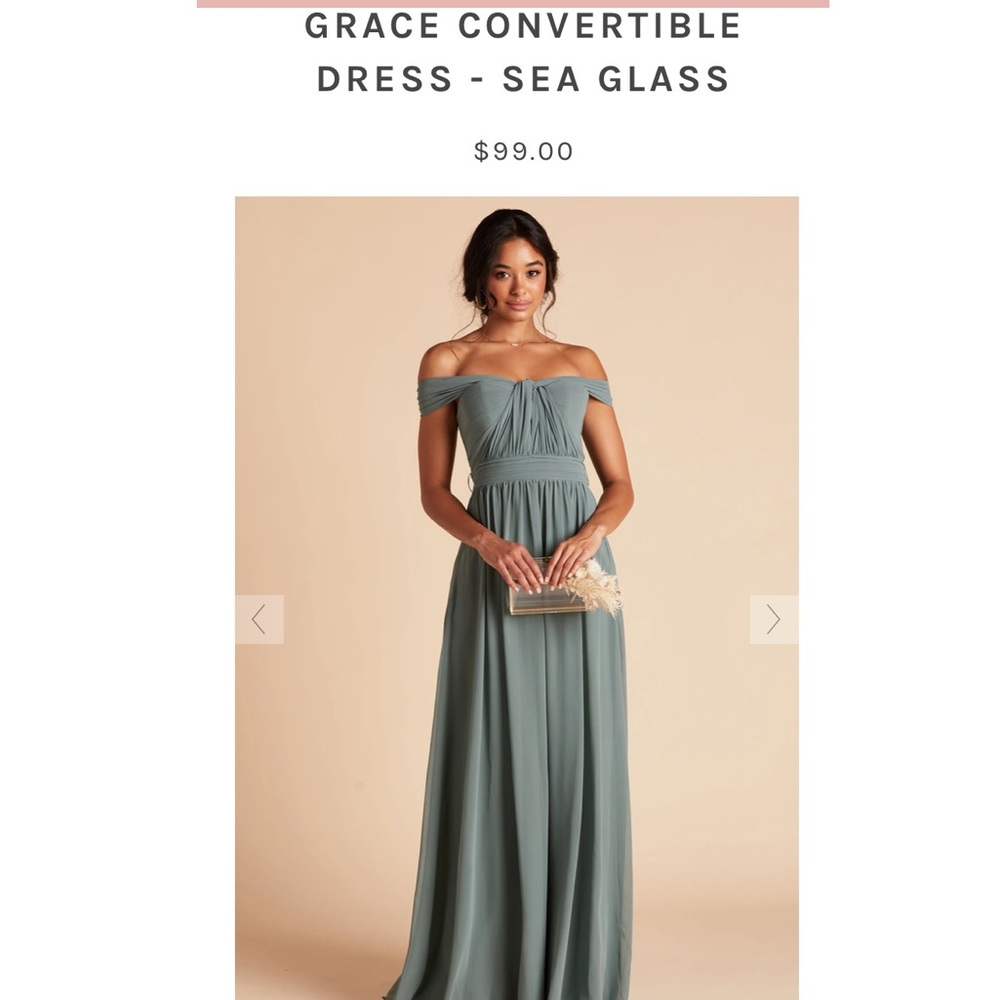 BIRDY GREY Grace convertible bridesmaid dress in sea glass